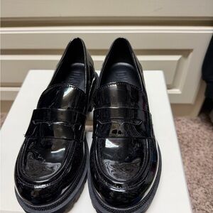 DKNY Patent Leather Black Loafers